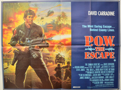 P.O.W. The Escape  (a.k.a. Behind Enemy Lines) Original Quad Poster - Film Poster - Movie Poster