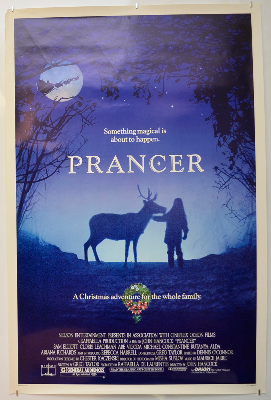 Prancer  Original One Sheet Poster - Film Poster - Movie Poster