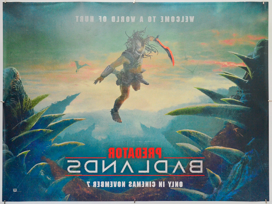 Predator: Badlands (Back) Cinema Quad Movie Poster 