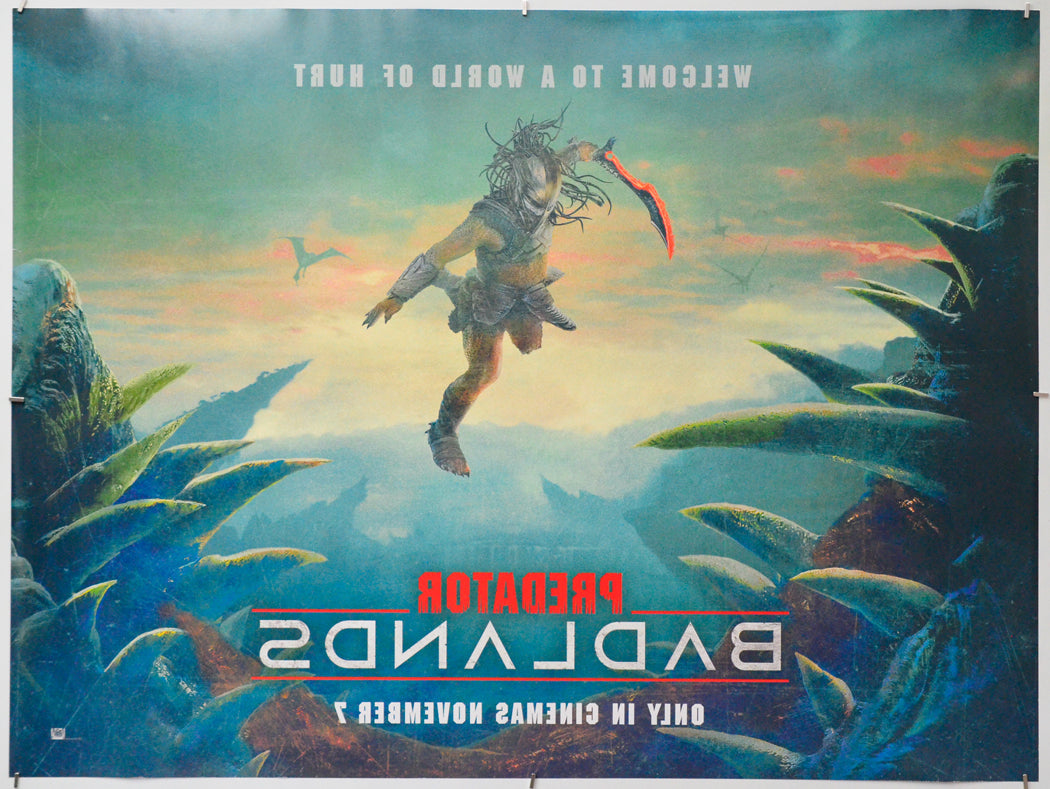 Predator: Badlands (Back) Cinema Quad Movie Poster 