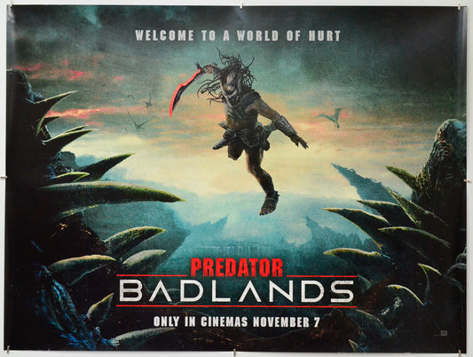 Predator: Badlands - Original Quad Poster - Film Poster - Movie Poster
