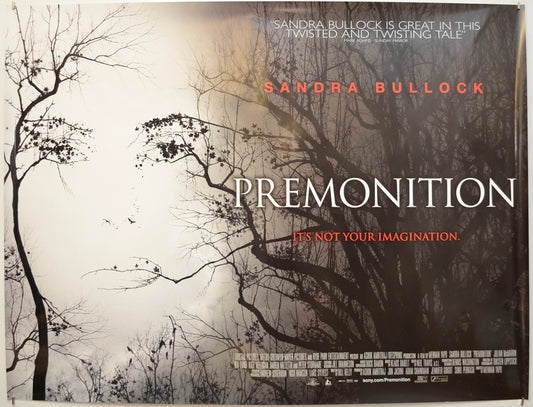 Premonition Original Quad Poster - Film Poster - Movie Poster  