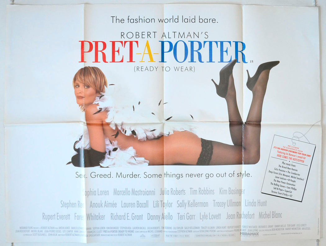 Pret A Porter  (Ready To Wear)   Original British Quad Poster - Movie Poster