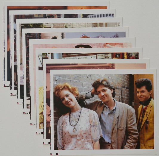 PRETTY IN PINK (Full View) Cinema Set of Colour FOH Stills / Lobby Cards  