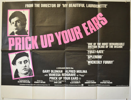 Prick Up Your Ears  Original Quad Poster - Film Poster - Movie Poster