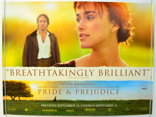 Pride And Prejudice  Original British Quad Poster - Film Poster - Movie Poster