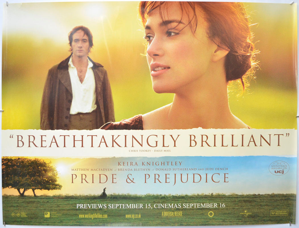 Pride And Prejudice  Original Quad Poster - Film Poster - Movie Poster