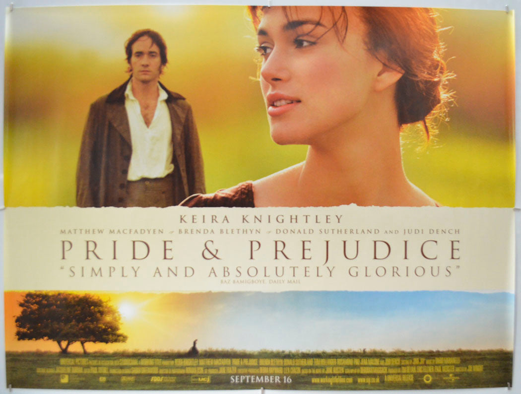 Pride And Prejudice Original Quad Poster - Film Poster - Movie Poster