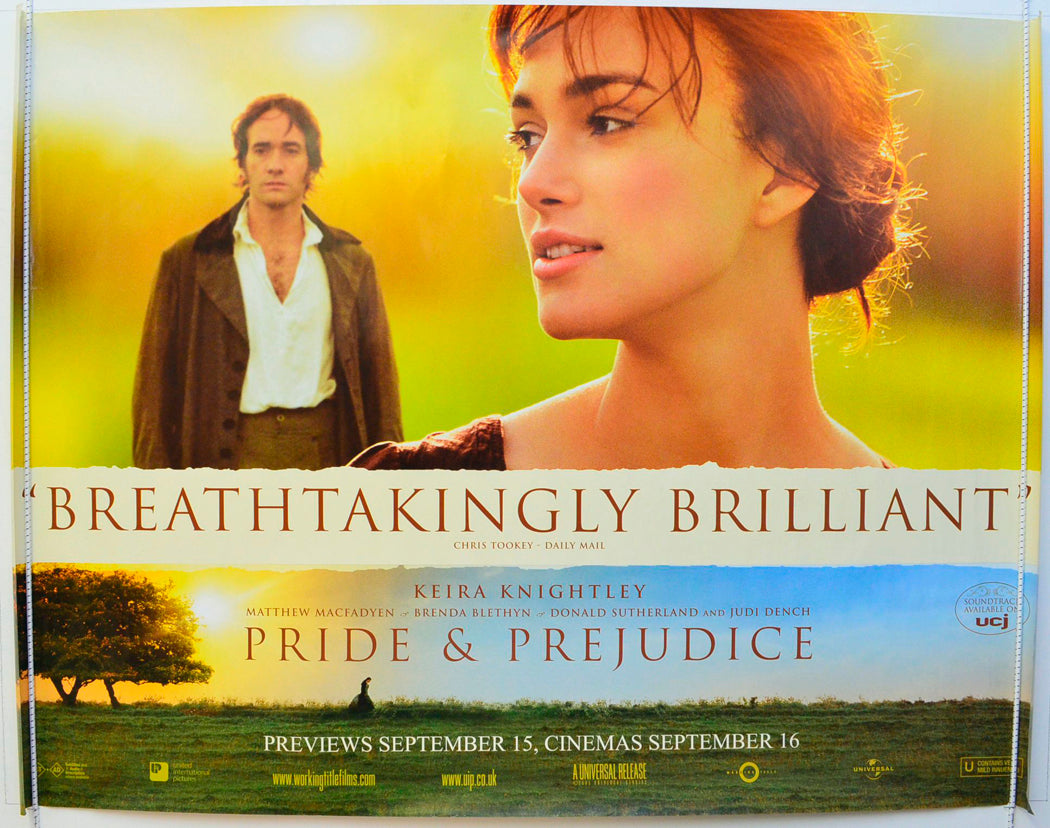 Pride And Prejudice Original British Quad Poster - Film Poster - Movie Poster 