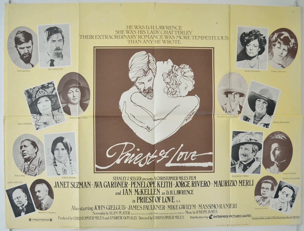 Priest Of Love Original Quad Poster - Film Poster - Movie Poster  