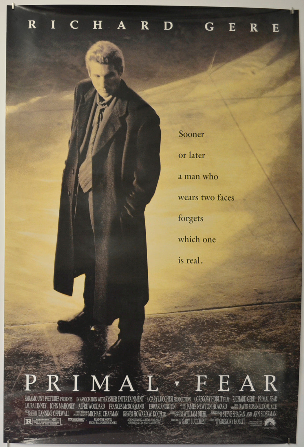 Primal Fear  Original One Sheet Poster - Film Poster - Movie Poster