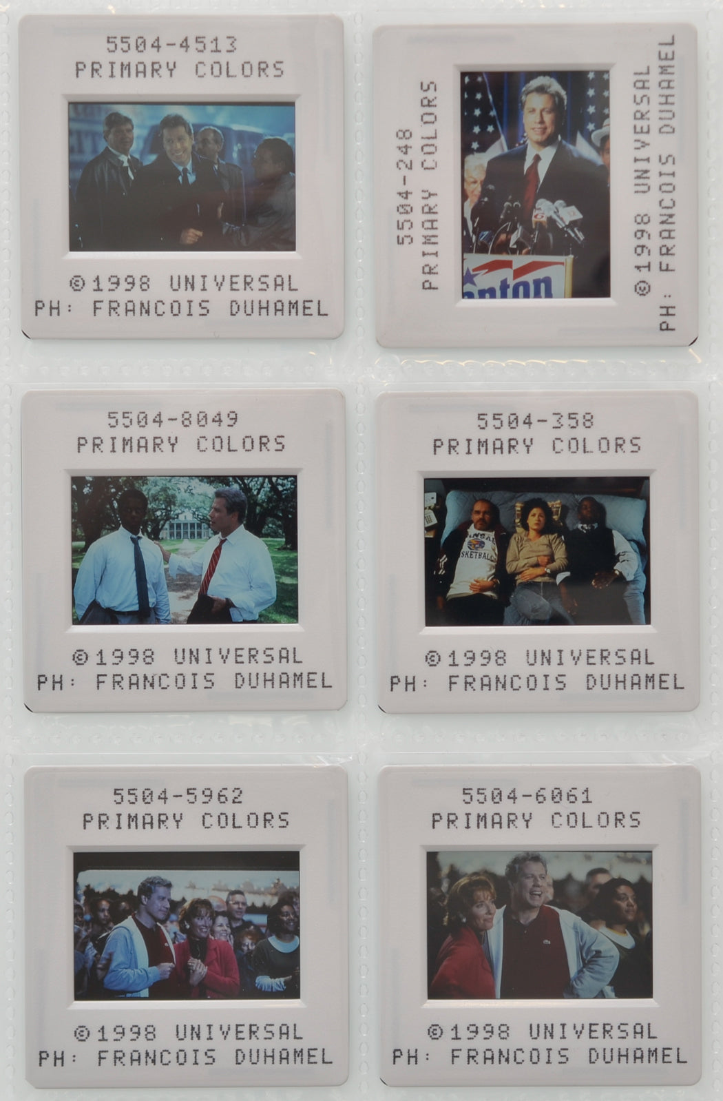Primary Colors - Original 35mm Slides - Cinema Press Slides