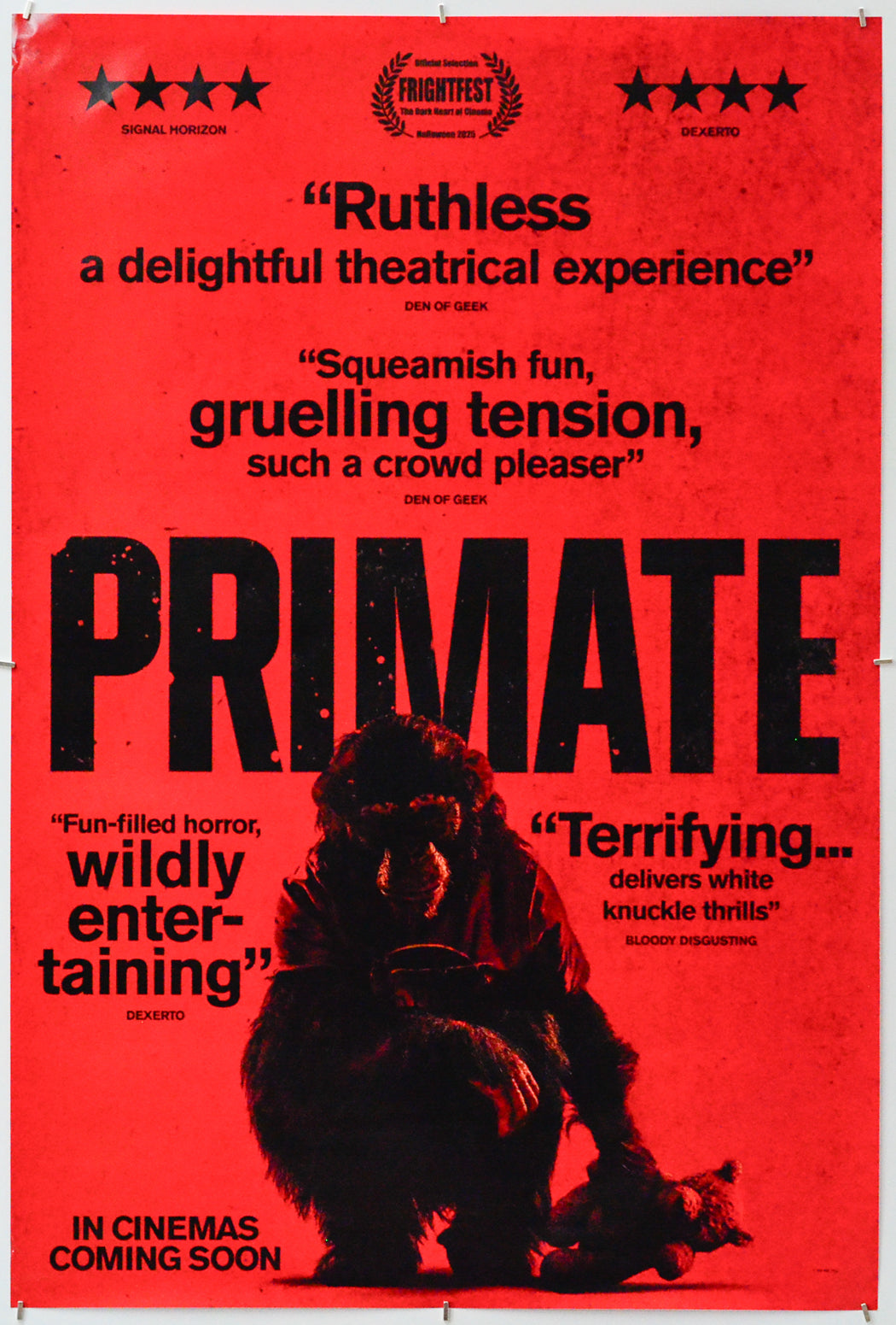 Primate - Original One Sheet Poster - Film Poster - Movie Poster 