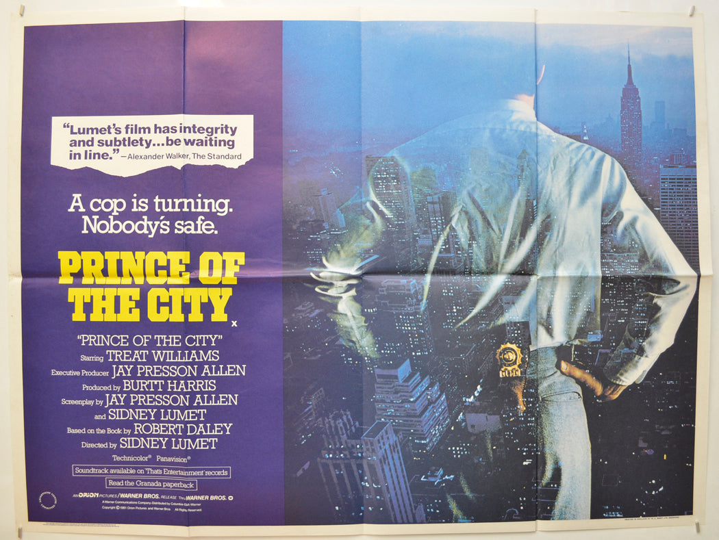 Prince Of The City Original Quad Poster - Film Poster - Movie Poster