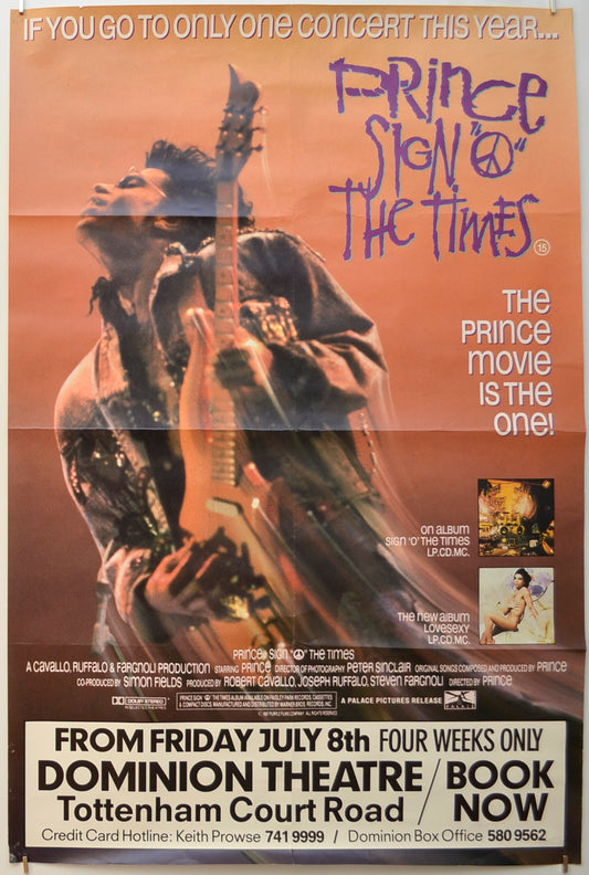 Prince : Sign O' The Times Original Double Crown Poster - Film Poster - Movie Poster