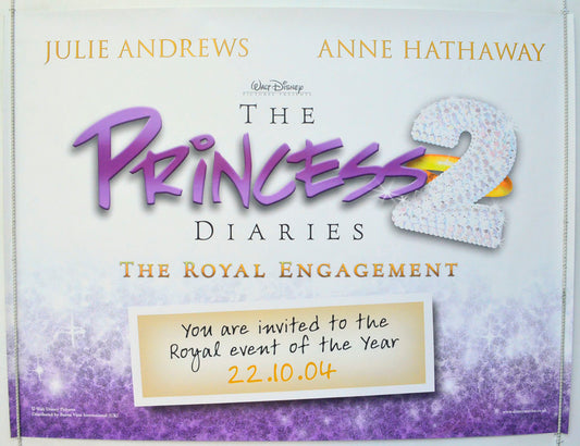 The Princess Diaries 2  (Teaser / Advance Version)   Original British Quad Poster - Film Poster - Movie Poster 