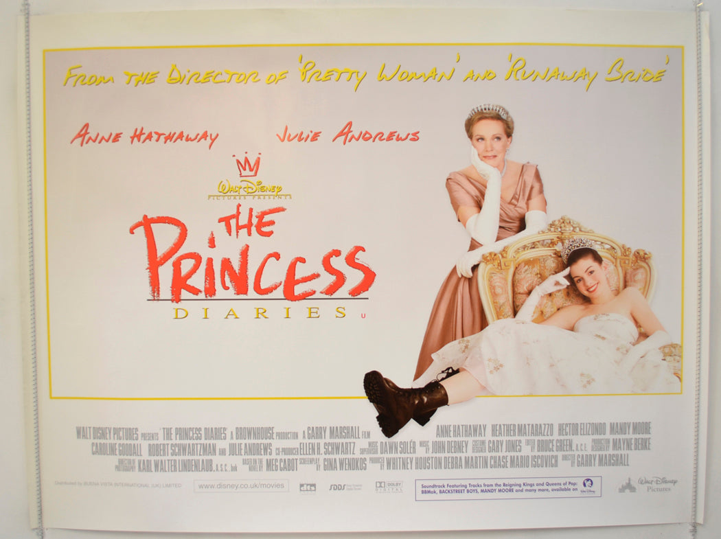 The Princess Diaries  Original Quad Poster - Film Poster - Movie Poster