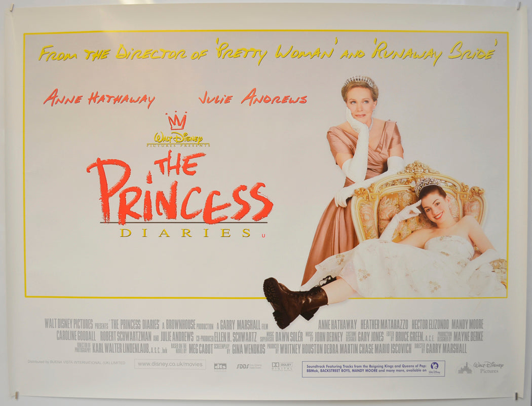 The Princess Diaries  Original Quad Poster - Film Poster - Movie Poster