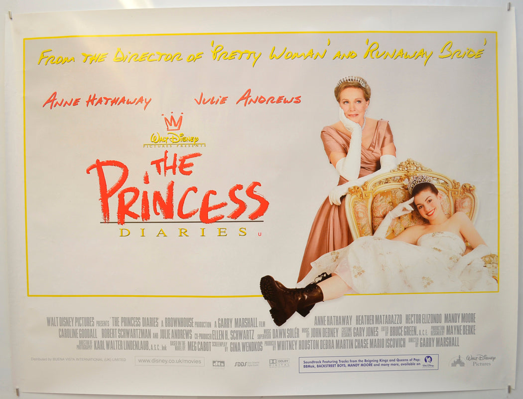 The Princess Diaries Original Quad Poster - Film Poster - Movie Poster  