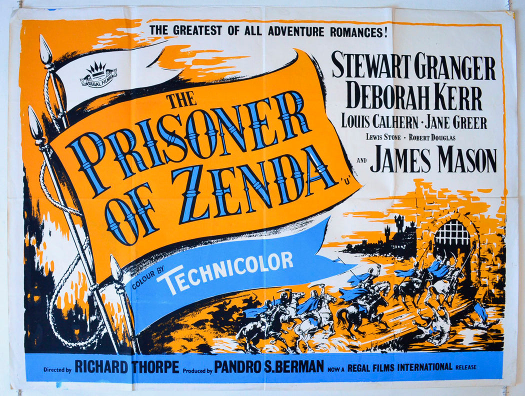 The Prisoner Of Zenda  (1960’s Regal Films International re-release poster )   Original British Quad Poster - Movie Poster