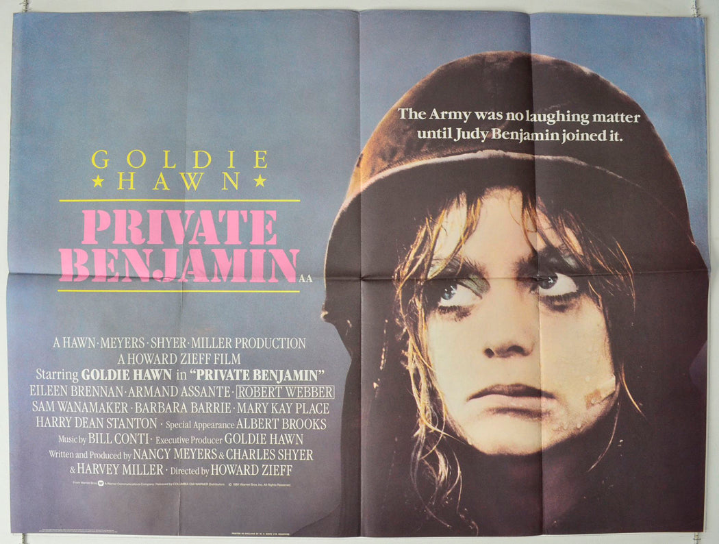 Private Benjamin Original British Quad Poster - Movie Poster