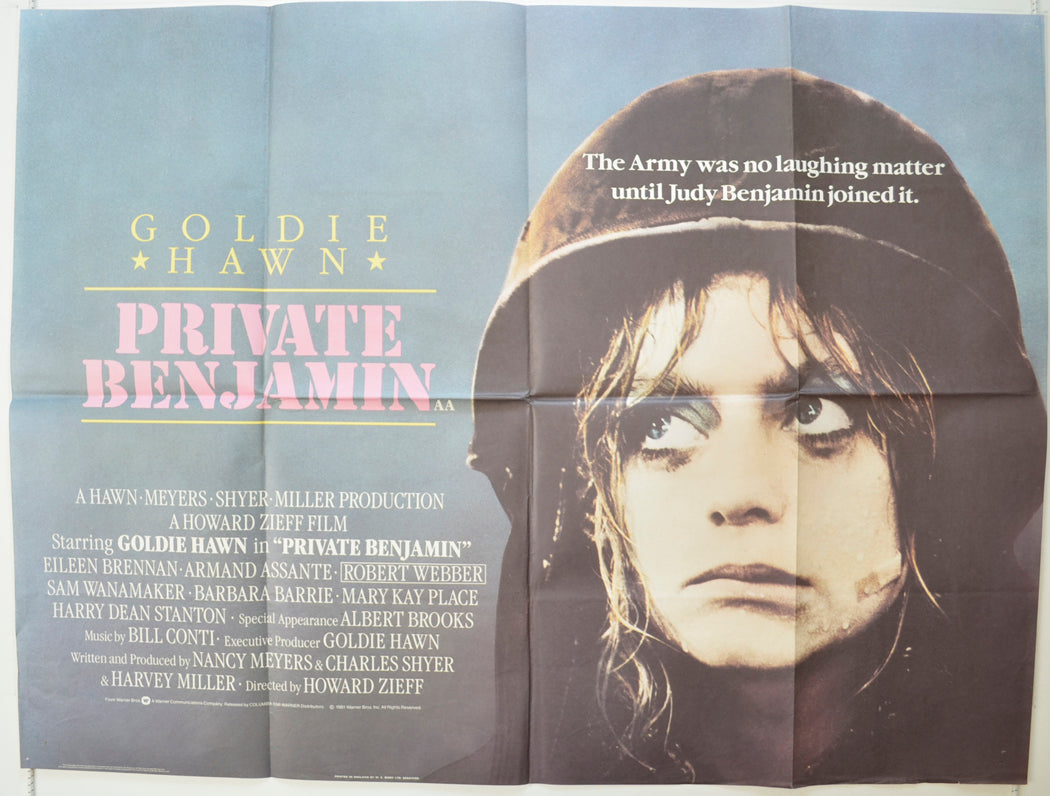 Private Benjamin   Original Quad Poster - Film Poster - Movie Poster 