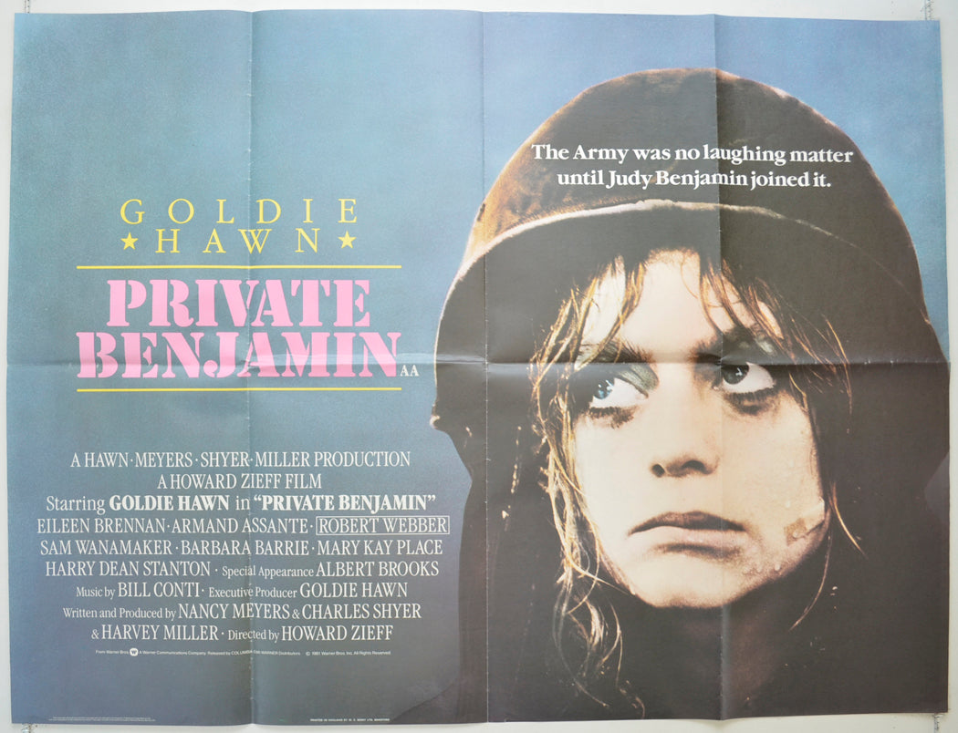 Private Benjamin Original Quad Poster - Film Poster - Movie Poster  