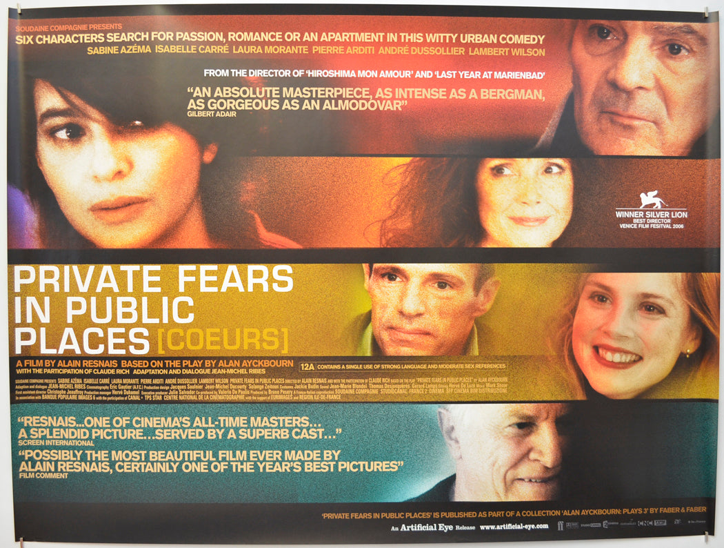 Private Fears In Public Places  (a.k.a. Coeurs) Original Quad Poster - Film Poster - Movie Poster  