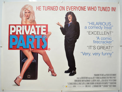 Private Parts Original Quad Poster - Film Poster - Movie Poster