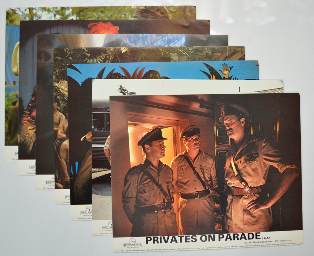 Privates On Parade 7 Original Colour Front Of House Stills / 8x10 Lobby Cards