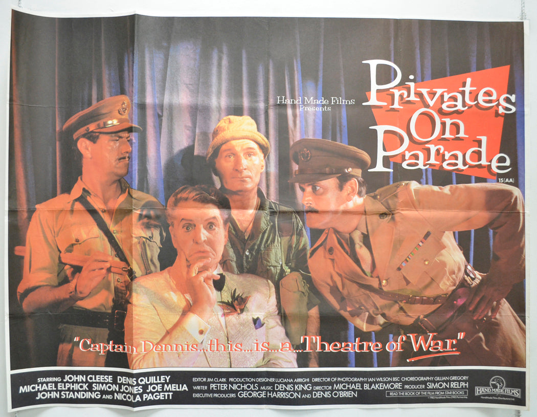 Privates On Parade Original Quad Poster - Film Poster - Movie Poster  