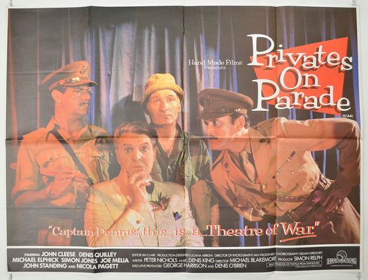 Privates On Parade   Original Quad Poster - Film Poster - Movie Poster 