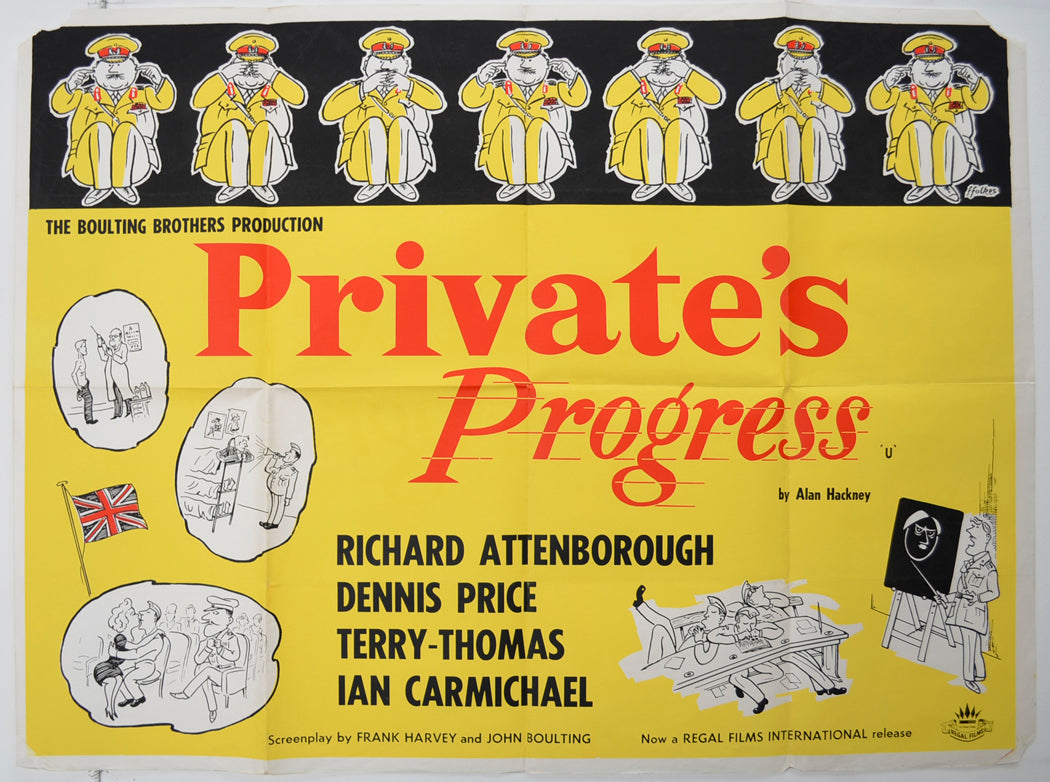 Private's Progress   Original Quad Poster - Film Poster - Movie Poster 