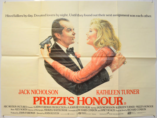 Prizzi's Honour Original Quad Poster - Film Poster - Movie Poster  