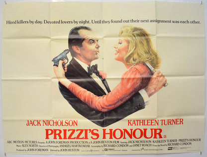 Prizzi's Honour Original Quad Poster - Film Poster - Movie Poster  