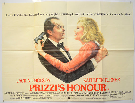 Prizzi's Honour Original Quad Poster - Film Poster - Movie Poster  