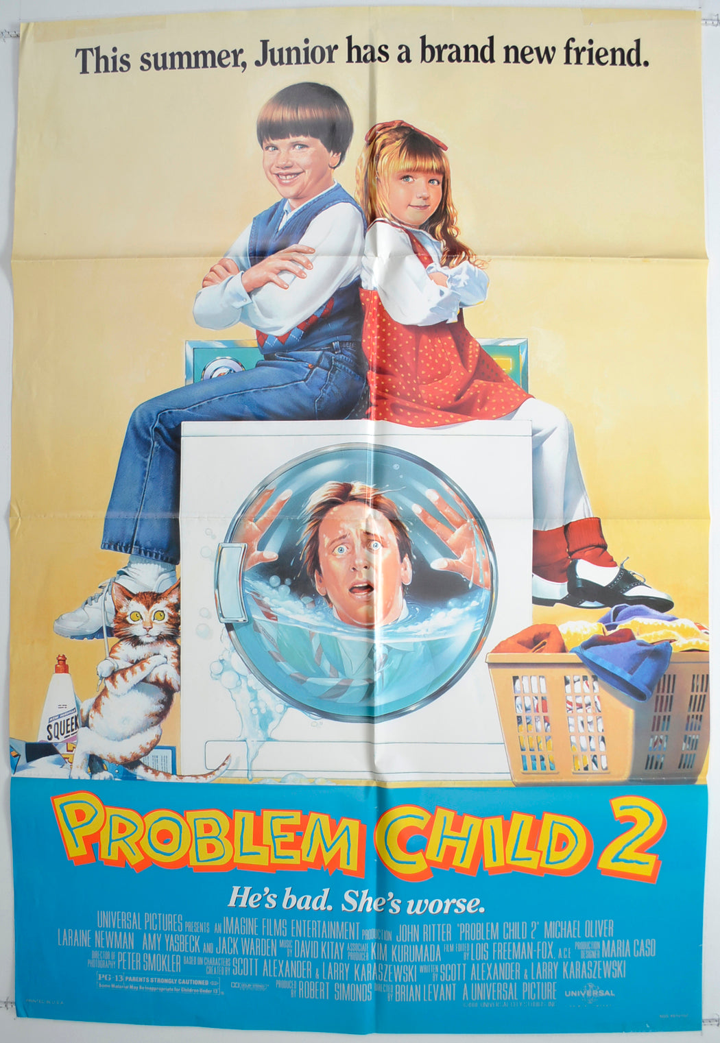 Problem Child 2  Original One Sheet Poster - Film Poster - Movie Poster 