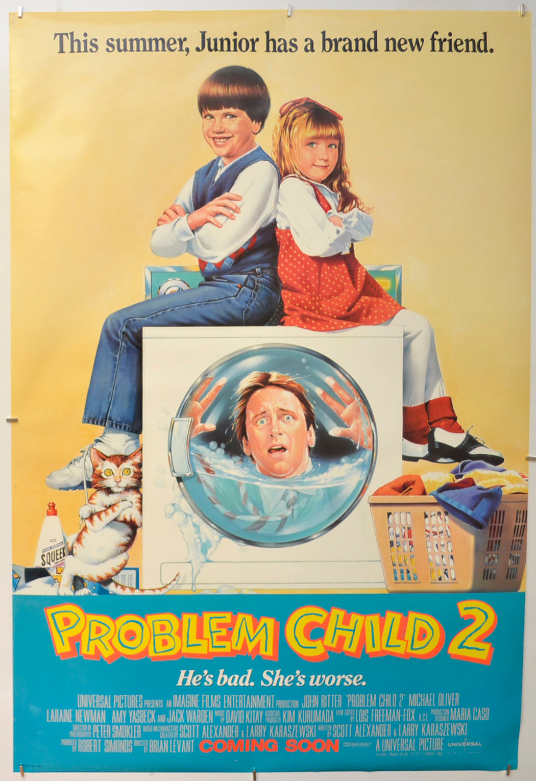 Problem Child 2 Original One Sheet Poster - Film Poster - Movie Poster  