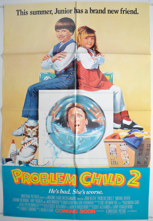 Problem Child 2  Original One Sheet Poster - Film Poster - Movie Poster 