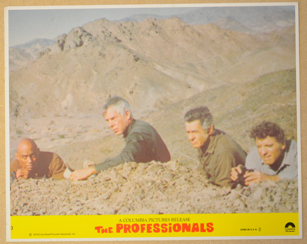 THE PROFESSIONALS (Card 3) Cinema Set of Colour FOH Stills / Lobby Cards 