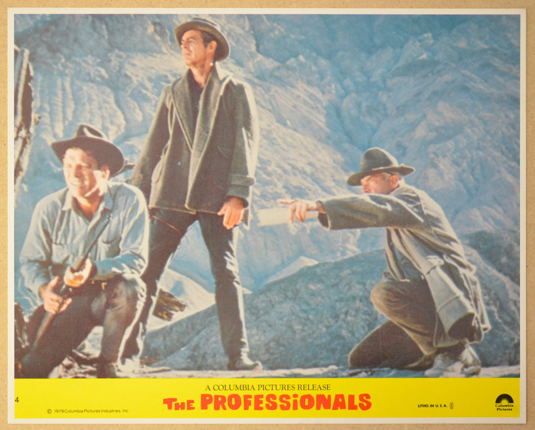 THE PROFESSIONALS (Card 4) Cinema Set of Colour FOH Stills / Lobby Cards 