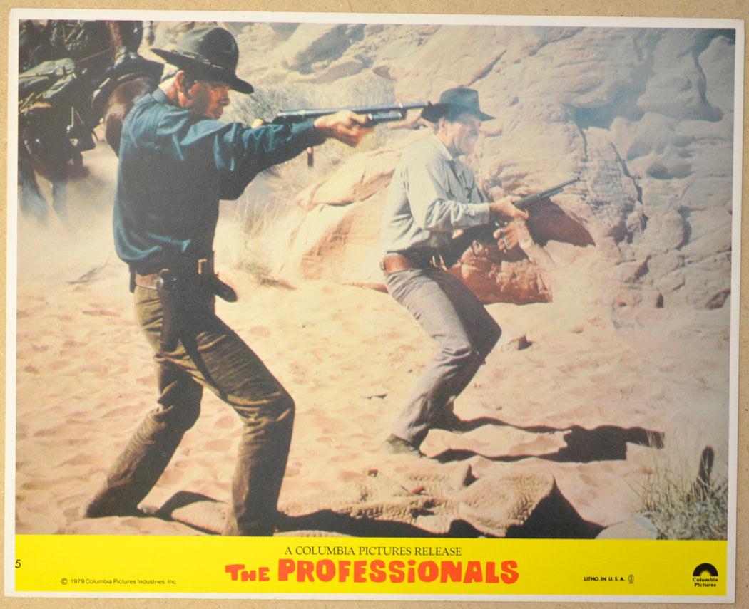 THE PROFESSIONALS (Card 5) Cinema Set of Colour FOH Stills / Lobby Cards 