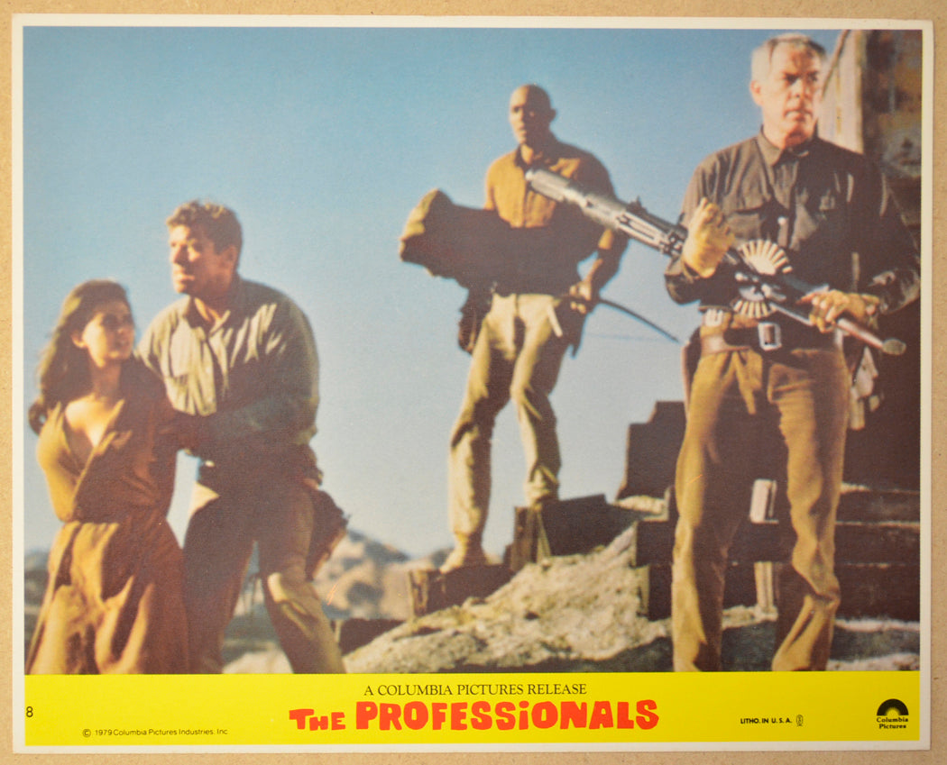 THE PROFESSIONALS (Card 8) Cinema Set of Colour FOH Stills / Lobby Cards 