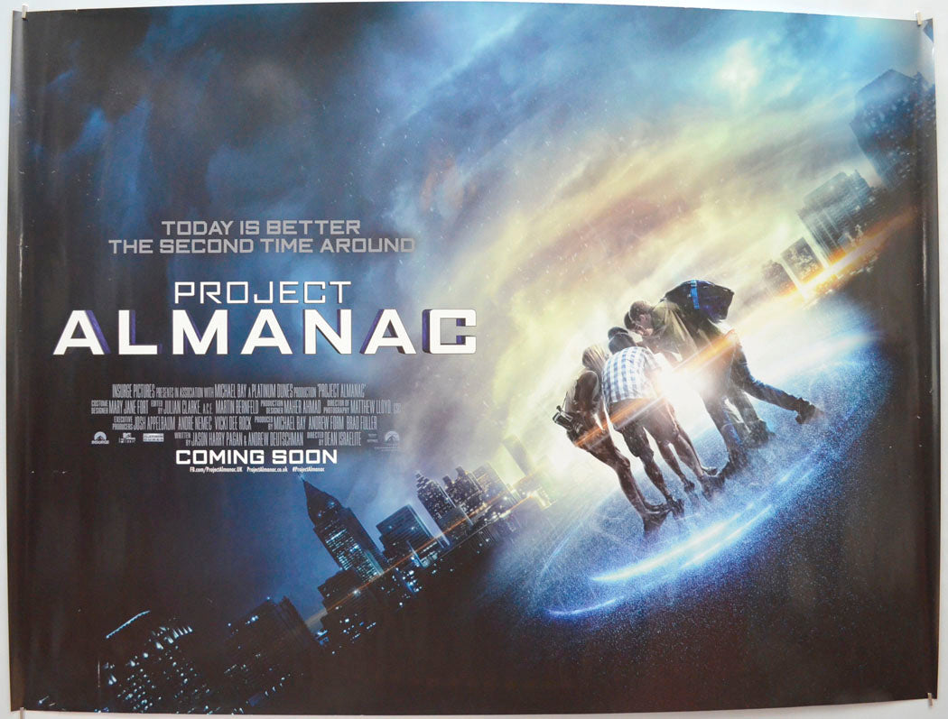 Project Almanac (Teaser / Advance Version)  Original Quad Poster - Film Poster - Movie Poster