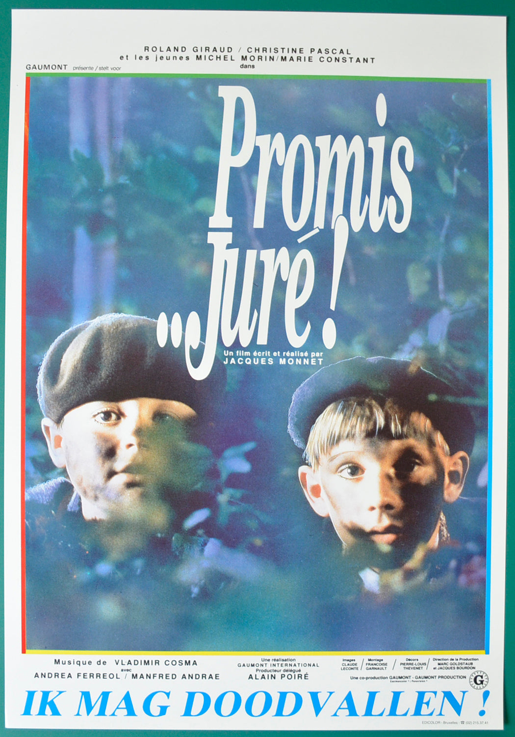 Promis... Jure!  (Belgian Dutch Title – Ik Mag Doodvallen!)   Original Belgian Poster - Film Poster - Movie Poster