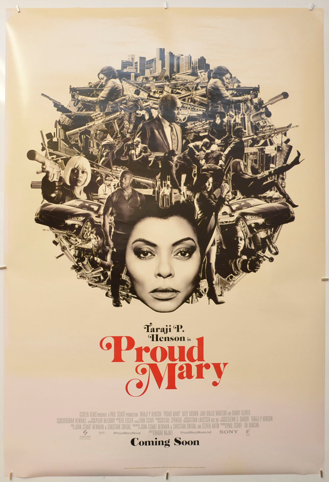 Proud Mary (Teaser / Advance Version)  Original One Sheet Poster - Film Poster - Movie Poster