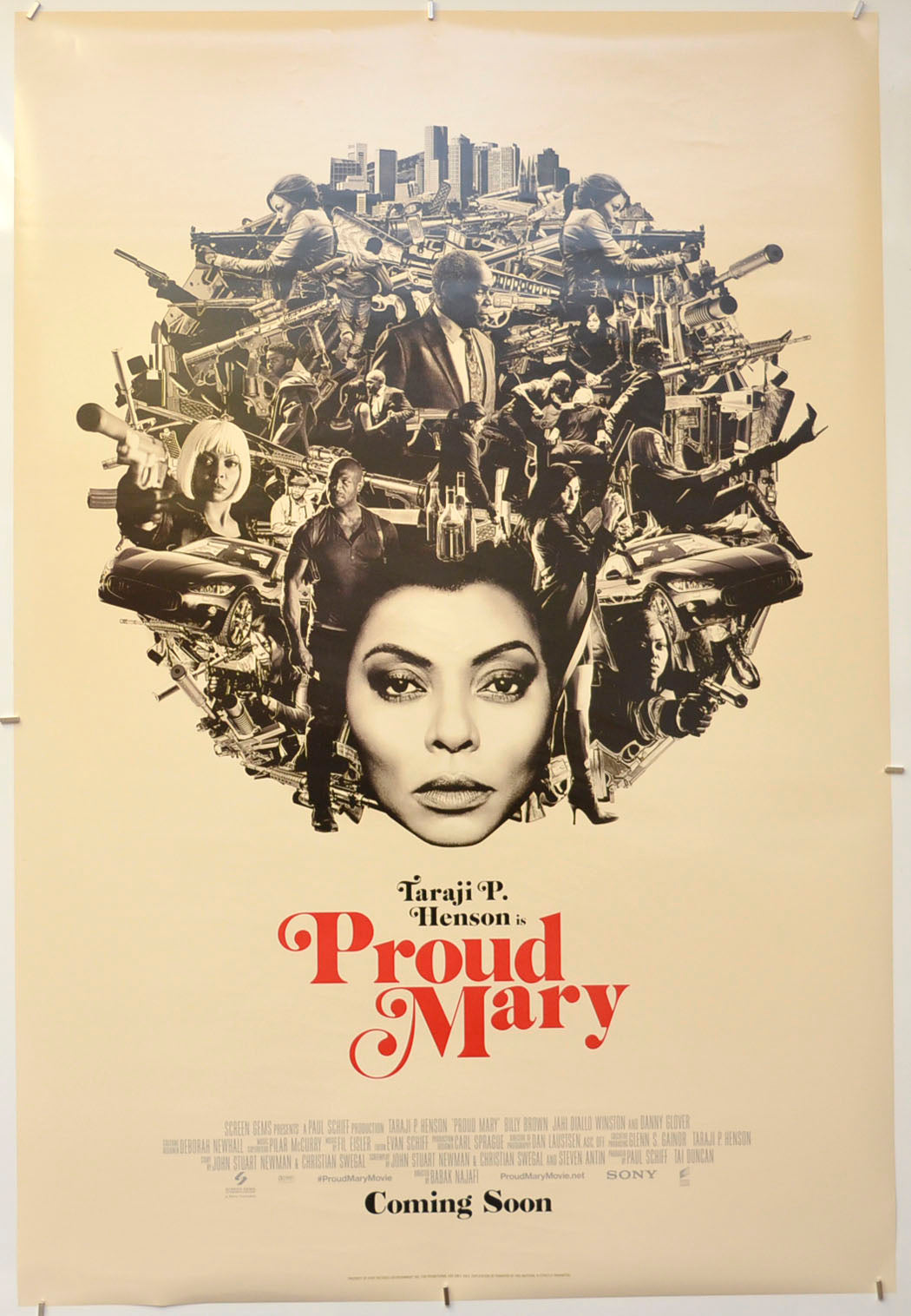 Proud Mary (Teaser / Advance Version)  Original One Sheet Poster - Film Poster - Movie Poster