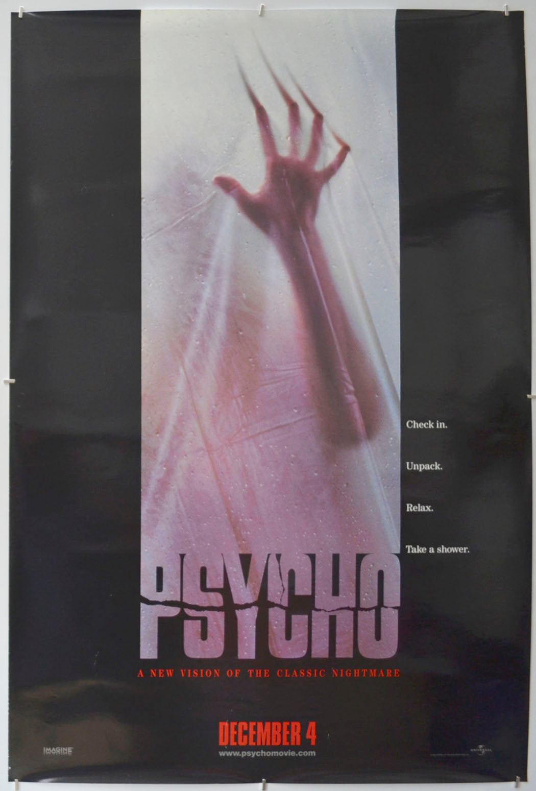 Psycho (Teaser / Advance Version) Original One Sheet Poster - Film Poster - Movie Poster