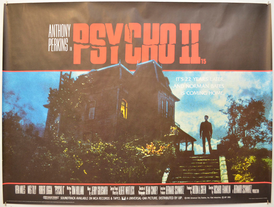 Psycho II Original Quad Poster - Film Poster - Movie Poster