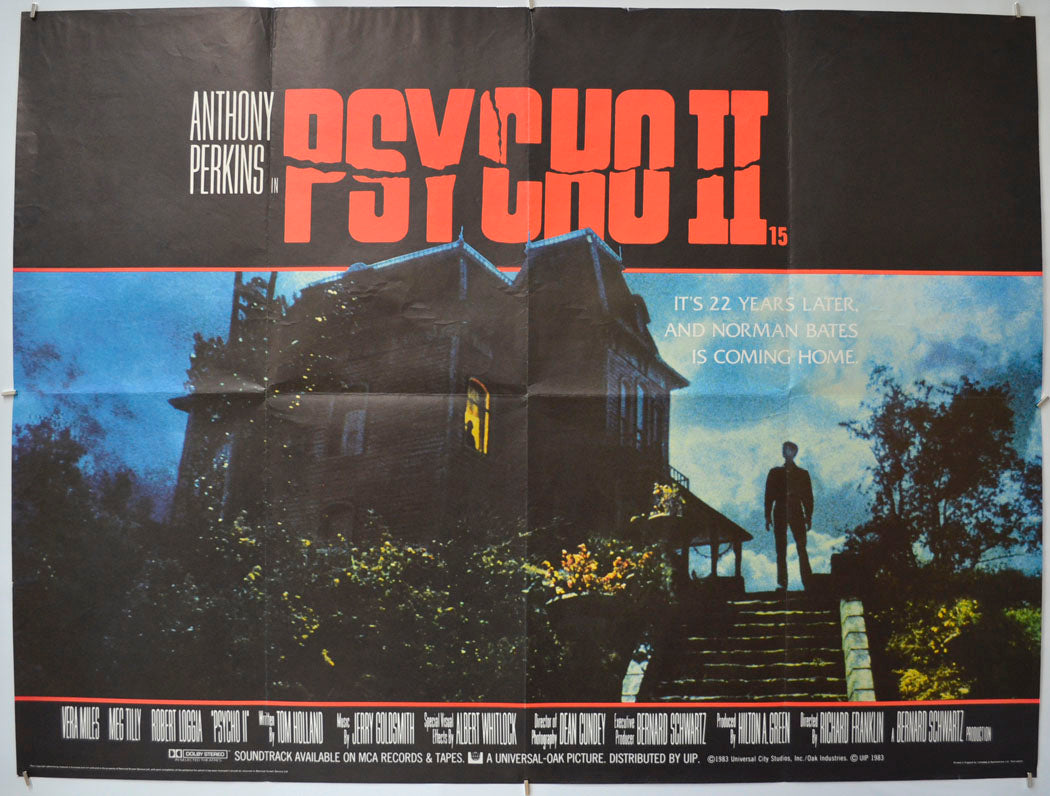 Psycho II  Original Quad Poster - Film Poster - Movie Poster